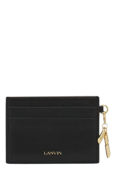 Lanvin Leather Cardholder In Black