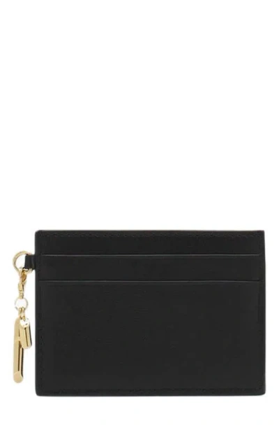 Lanvin Leather Cardholder In Black