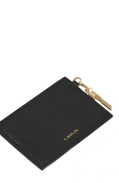 Lanvin Leather Cardholder In Black