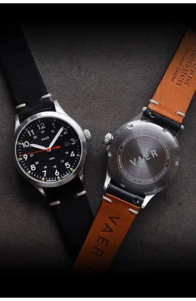 Vaer C5 Field Black Solar Watch, 40mm In Black