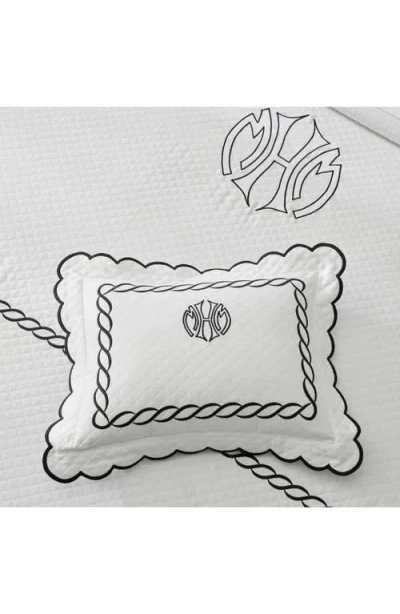 Matouk Classic Chain Scallop Matelasse Standard Sham In Spring Green