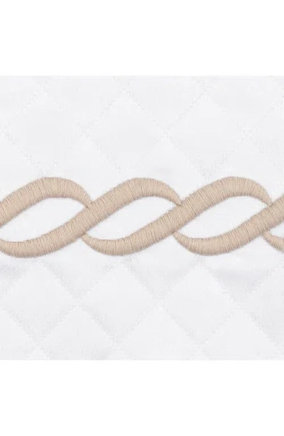 Matouk Classic Chain Scallop Matelasse Standard Sham In Dune