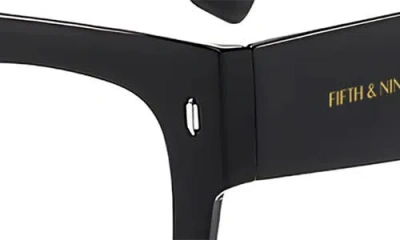 Fifth & Ninth Avery 51mm Blue Light Blocking Glasses In Black/clear