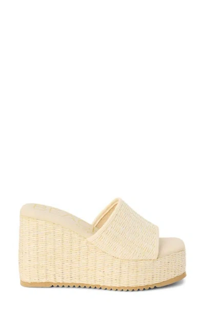 Beach By Matisse Marche Platform Wedge Slide Sandal In Ivory