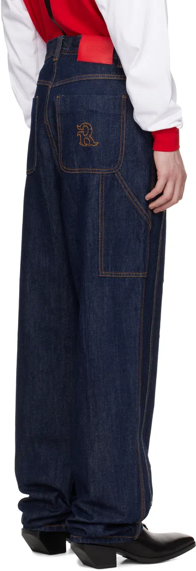 Kusikohc High-waisted Straight-leg Jeans In Blue