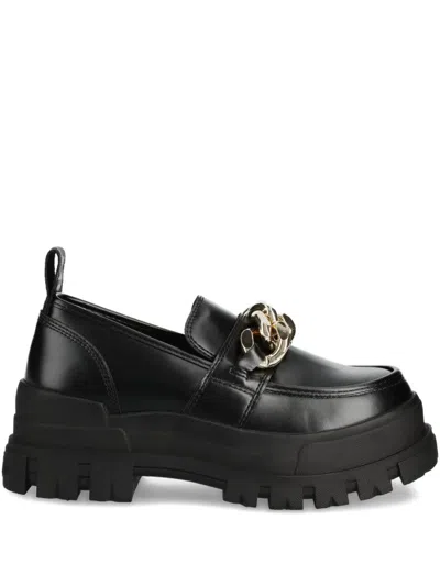 Buffalo Chain-link Loafers In Black