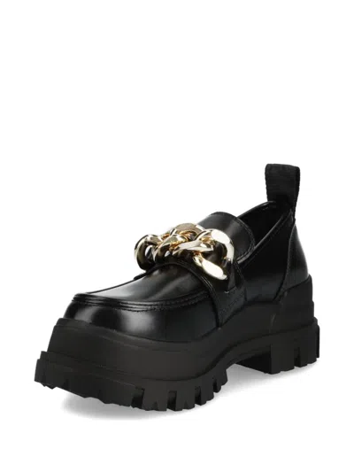 Buffalo Chain-link Loafers In Black