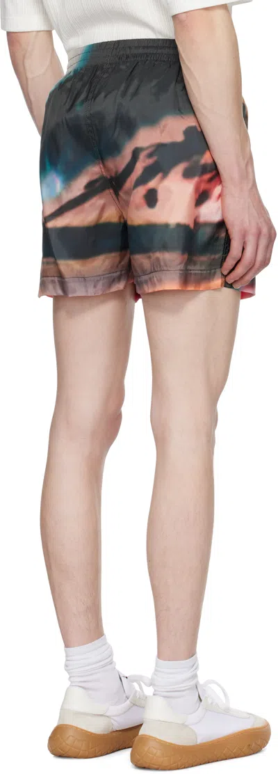 Sunnei Multicolor Elastic Shorts In 8186 Annemarie Print