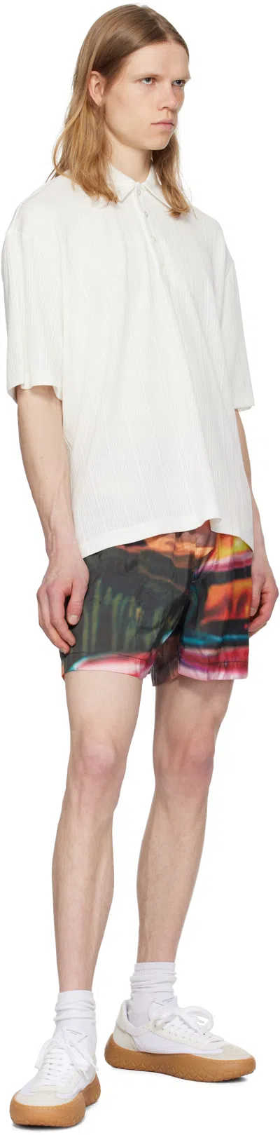 Sunnei Multicolor Elastic Shorts In 8186 Annemarie Print