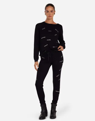 Lauren Moshi Noleta Stud Affirmations In Black
