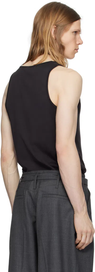 Lemaire Men Cotton Tank Top In Nero