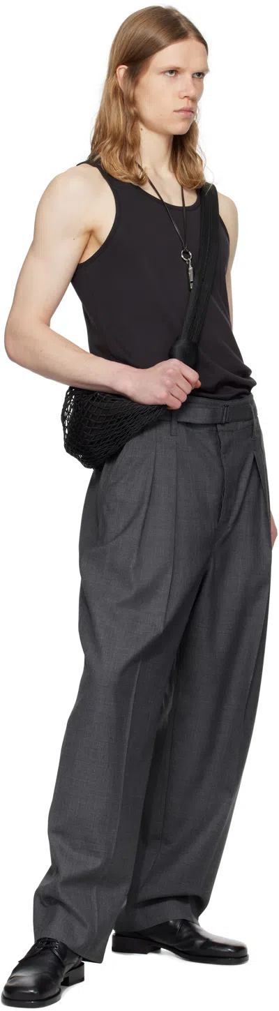 Lemaire Men Cotton Tank Top In Nero