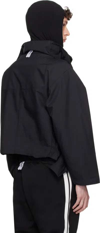 Prototypes Black Upside-down Jacket In Nylon Track Black