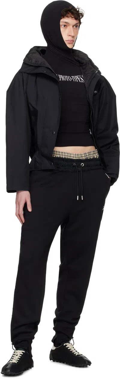 Prototypes Black Upside-down Jacket In Nylon Track Black