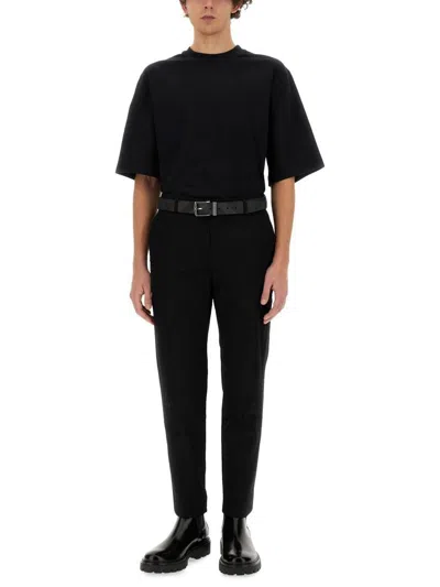 Burberry T-shirt With Round Neck And Short Sleeves In Black