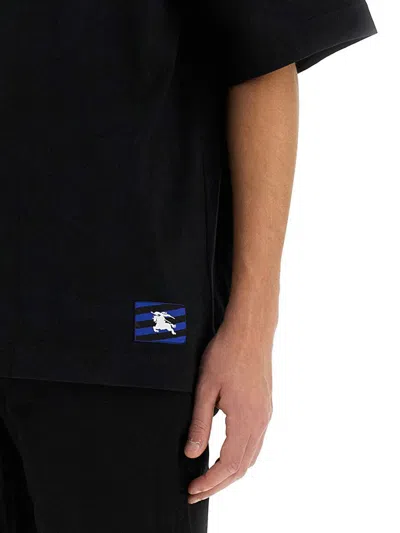 Burberry T-shirt With Round Neck And Short Sleeves In Black