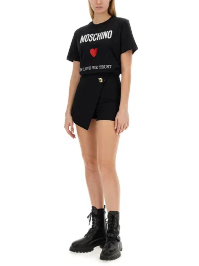 Moschino T-shirt With Logo In Black