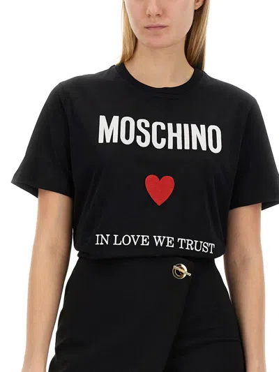 Moschino T-shirt With Logo In Black