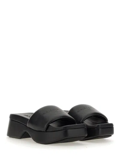 Alexander Wang Float Mules With Platform Sole And Squared Toe In Black