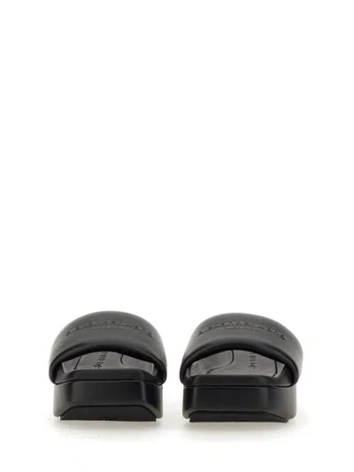 Alexander Wang Float Mules With Platform Sole And Squared Toe In Black