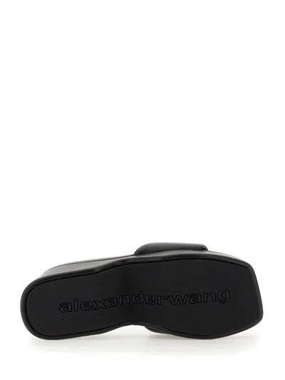 Alexander Wang Float Mules With Platform Sole And Squared Toe In Black