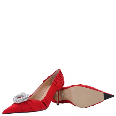 Mach&mach 85mm Galaxy Satin Pumps In Red