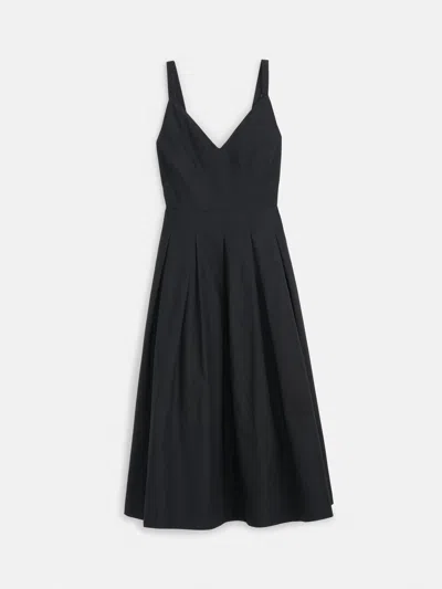 Alex Mill Abby Dress In Cotton Poplin In Rich Black
