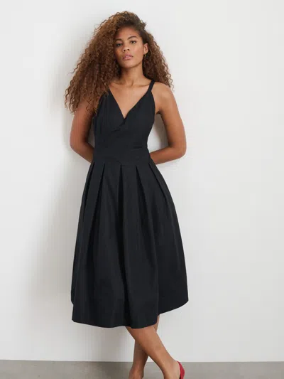 Alex Mill Abby Dress In Cotton Poplin In Rich Black