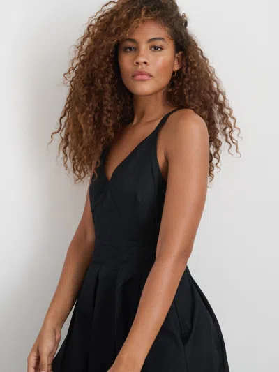 Alex Mill Abby Dress In Cotton Poplin In Rich Black