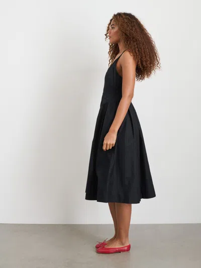 Alex Mill Abby Dress In Cotton Poplin In Rich Black