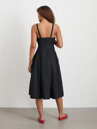 Alex Mill Abby Dress In Cotton Poplin In Rich Black