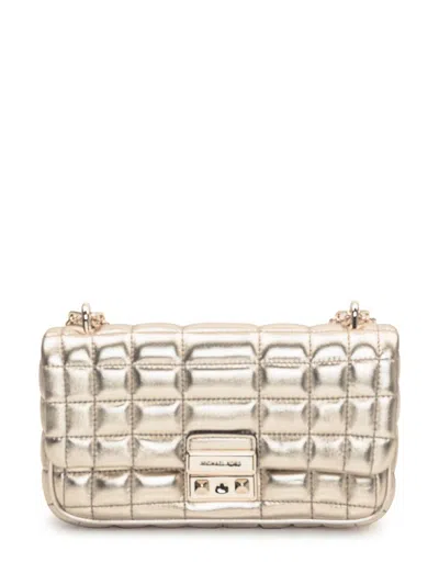 Michael Kors Quilted Metallic Shoulder Bag With Chain Strap In Gold