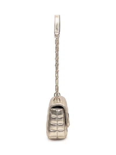Michael Kors Quilted Metallic Shoulder Bag With Chain Strap In Gold