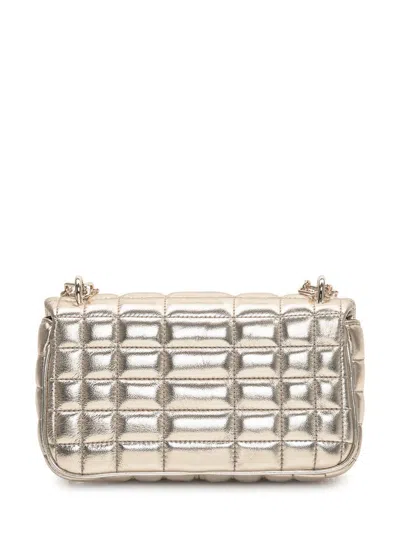 Michael Kors Quilted Metallic Shoulder Bag With Chain Strap In Gold