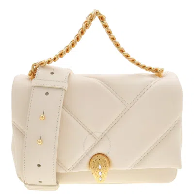 Bvlgari Womens White Serpenti Cabochon Maxi Chain Quilted Leather Cross-body Bag
