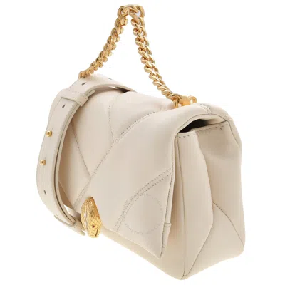 Bvlgari Womens White Serpenti Cabochon Maxi Chain Quilted Leather Cross-body Bag