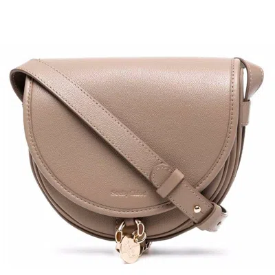 See By Chloé See By Chloe Small Mara Saddle Shoulder Bag In Grey