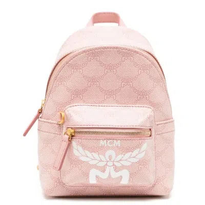 Mcm Stark Bebe Boo Backpack In Lauretos In Pink