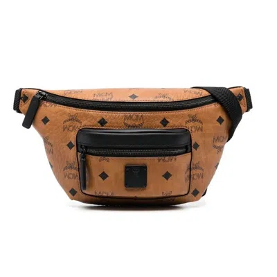 Mcm Men's Mini Fursten Belt Bag- Cognac In Brown