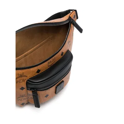Mcm Men's Mini Fursten Belt Bag- Cognac In Brown