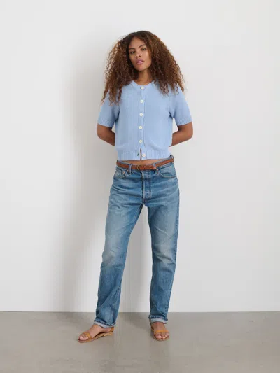 Alex Mill Elle Sweater In Cotton Linen In Hydrangea