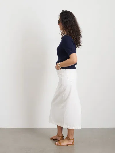 Alex Mill Elle Sweater In Cotton Linen In Navy Night