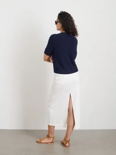 Alex Mill Elle Sweater In Cotton Linen In Navy Night