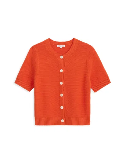 Alex Mill Elle Sweater In Cotton Linen In Tangerine