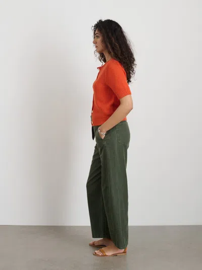 Alex Mill Elle Sweater In Cotton Linen In Tangerine