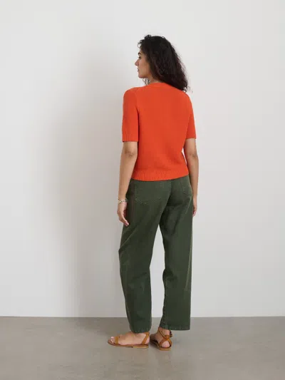 Alex Mill Elle Sweater In Cotton Linen In Tangerine