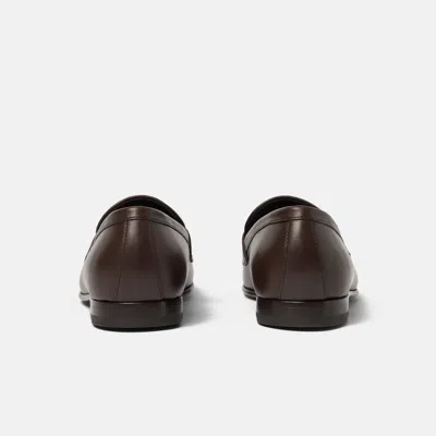 Scarosso Austin Leather Penny Loafers In Brown