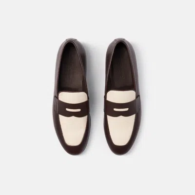 Scarosso Austin Leather Penny Loafers In Brown