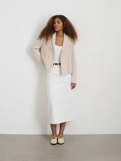 Alex Mill Marseille Cardigan In Cotton Linen In Ivory