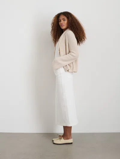 Alex Mill Marseille Cardigan In Cotton Linen In Ivory